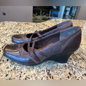 Comfortable Brown Wedge Shoes by Clark’s